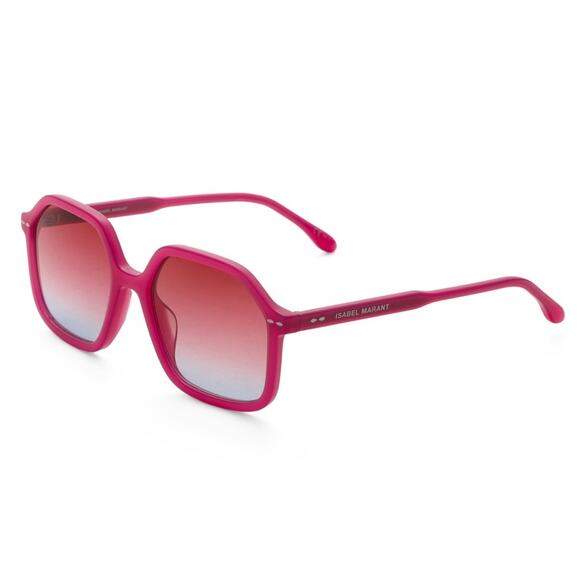 Isabel Marant Hot Pink Barbie Square L 55mm Sunglasses Boho Beachy Festival Glam